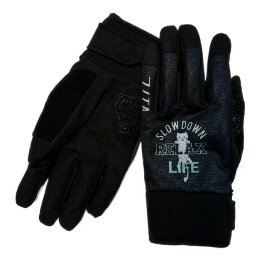 セブンイタリア Relax Cat Winter Gloves ブラックの画像