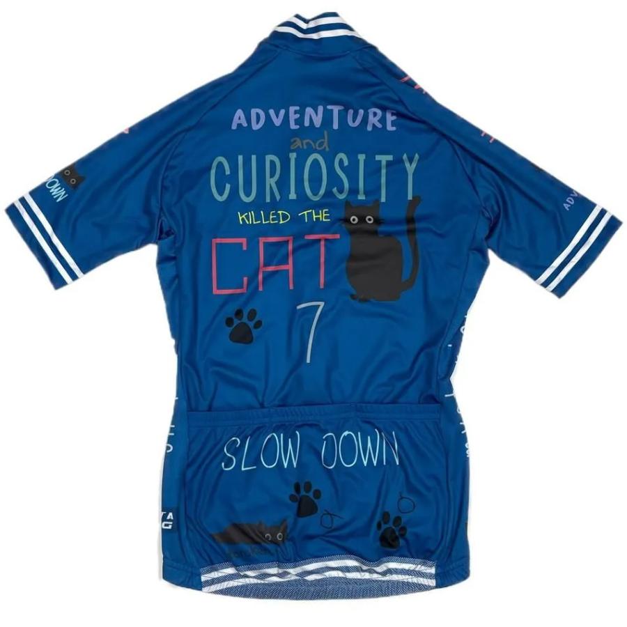 セブンイタリア Curiosity Cat Lady Jersey ネイビー レディースの画像