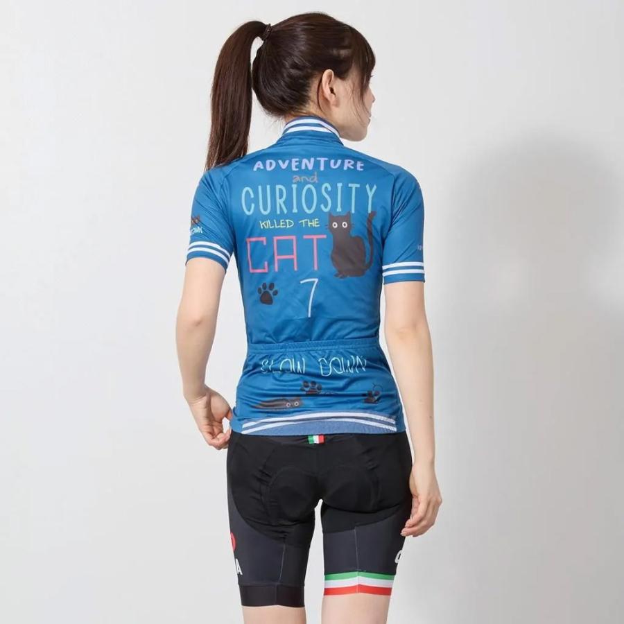 セブンイタリア Curiosity Cat Lady Jersey ネイビー レディースの画像