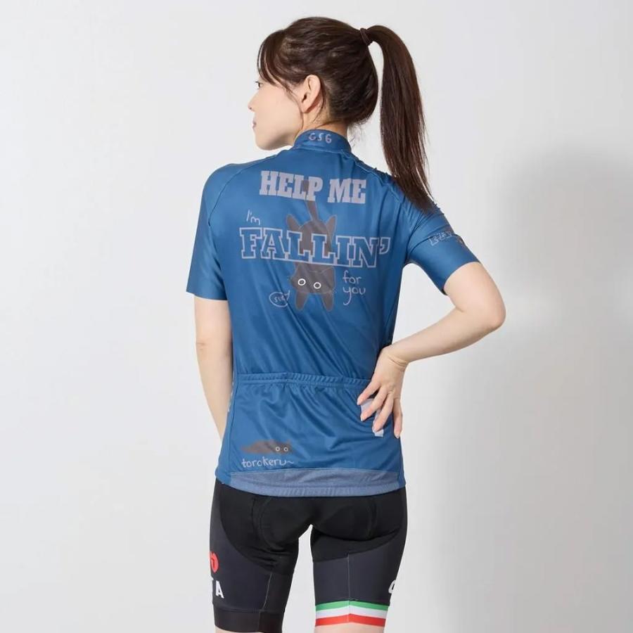 セブンイタリア Hillclimb Cat Lady Jersey ネイビー レディースの画像