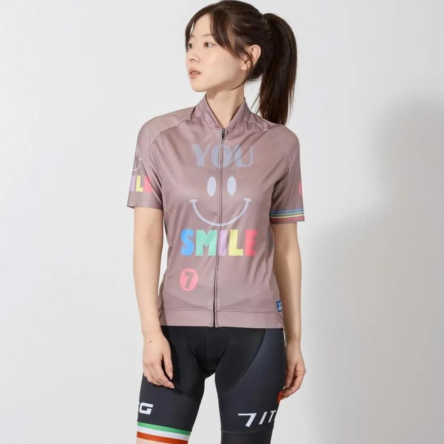 セブンイタリア You Make Me Smile Lady Jersey ブラウン レディースの画像