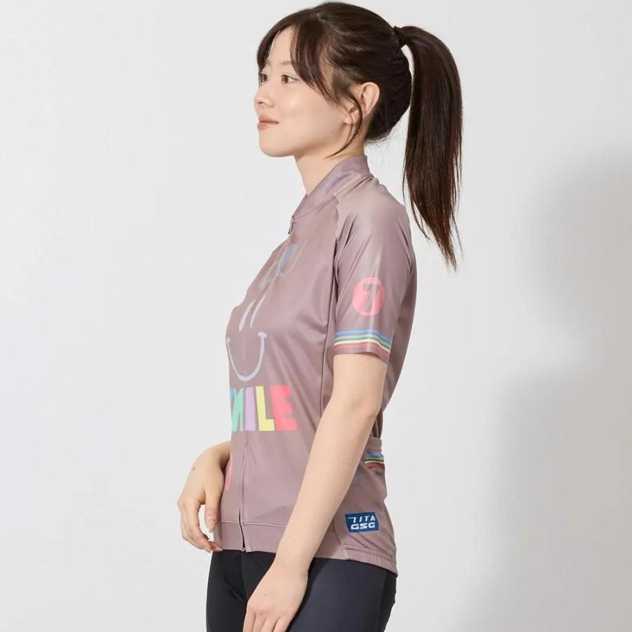 セブンイタリア You Make Me Smile Lady Jersey ブラウン レディースの画像