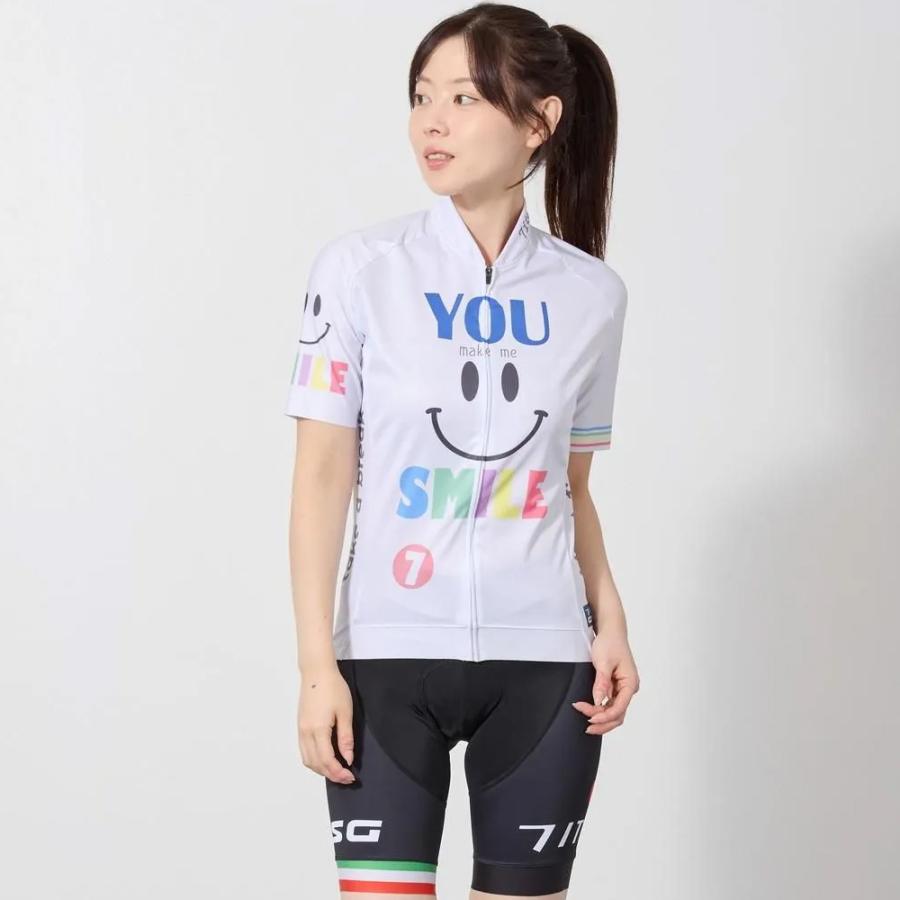 セブンイタリア You Make Me Smile Lady Jersey オフホワイト レディースの画像
