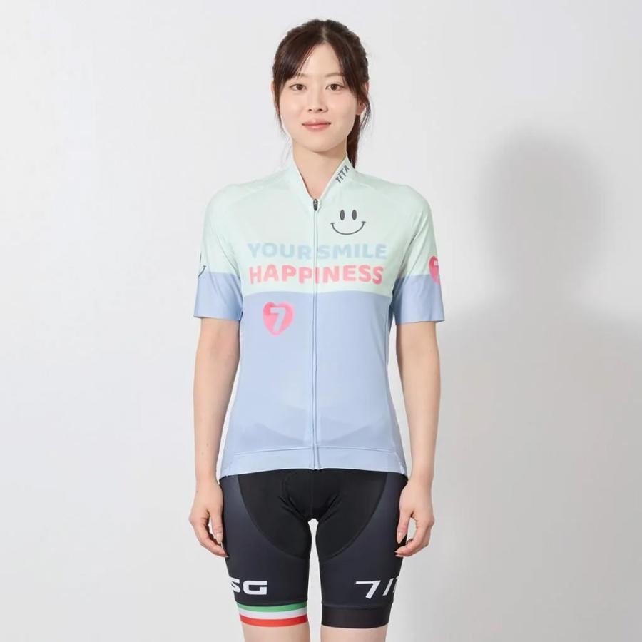 セブンイタリア Your Smile Lady Jersey アイボリー/スカイ レディースの画像