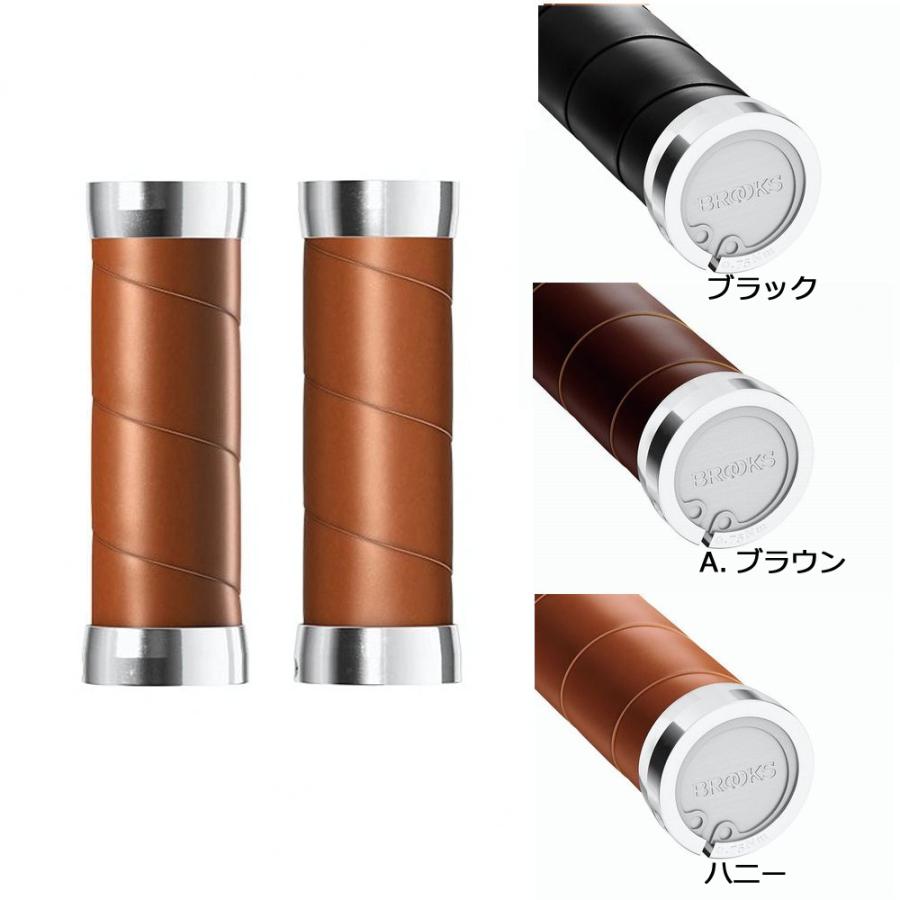 ブルックス　スレンダーレザーグリップ　BROOKS　SLENDER 100mm BROOKS ( ブルックス ) グリップ SLENDER LEATHER GRIPS