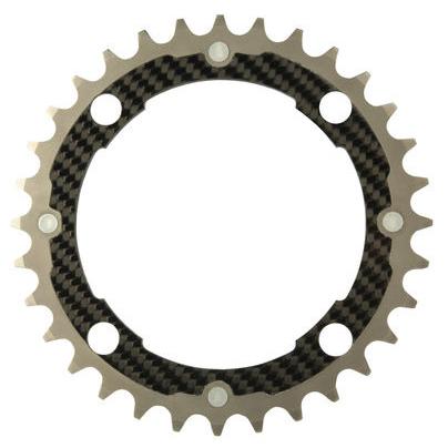 CarbonTi チェーンリング 104mm ミドル チタン/カーボン 32T 【自転車