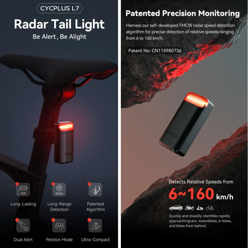 CYCPLUS L7 レーダーテールライト CYCPLUS L7 Radar Tail Light