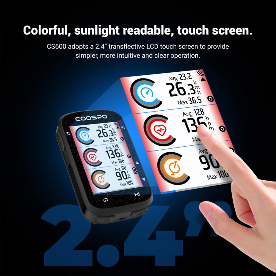 クースポ REALROAD CS600 GPS バイクコンピューター（超長寿命