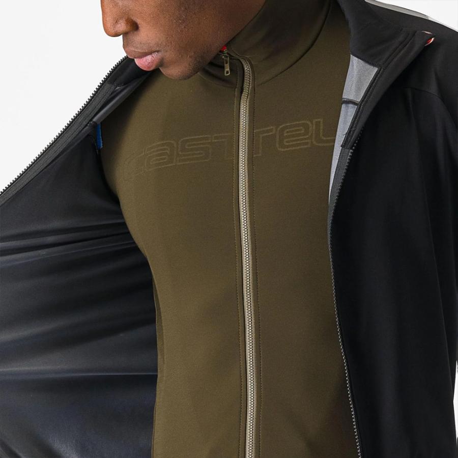 カステリ 4524506 ULTRA RAIN CAPE 010.ブラック/シルバーリフレックス