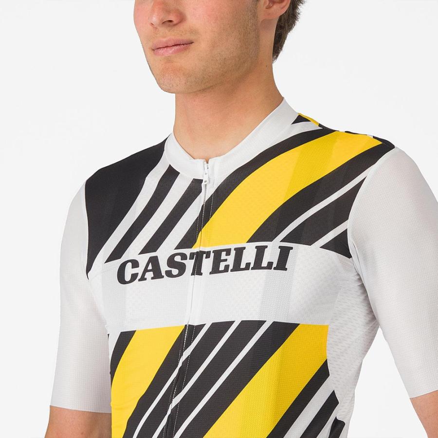 カステリ 4525018 HERITAGE JERSEY 101.ブラック/ホワイト-イエローの画像