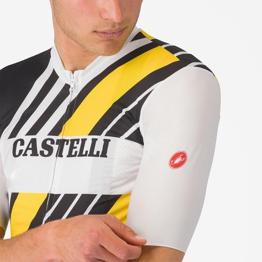 カステリ 4525018 HERITAGE JERSEY 101.ブラック/ホワイト-イエローの画像