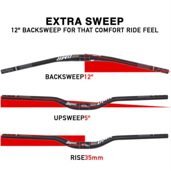 DMR Sweeper Bar 35 バークランプ径：31.8mm : ワールドサイクル