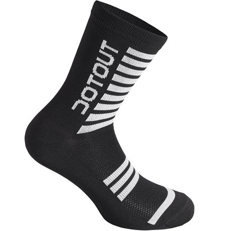 【在庫有】【特急】ドットアウト Stripe Sock 910.ブラック/ホワイト　Point10倍