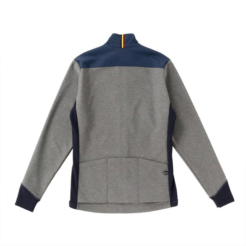 カペルミュールサイクルジャケット グレー/ネイビー/レッド 現品特価】カペルミュール 防風ジャケット グレー×ネイビー : ワールド