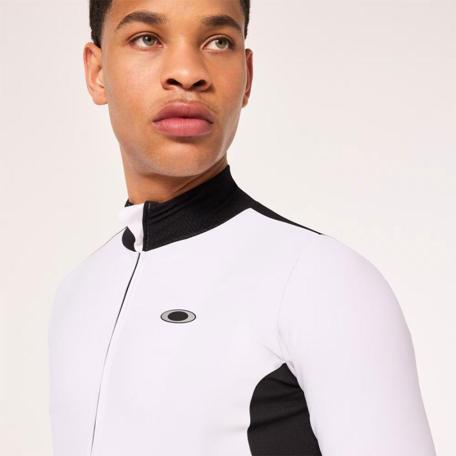 SALE】オークリー CLIMA THERMAL LS JERSEY ホワイト/ブラック