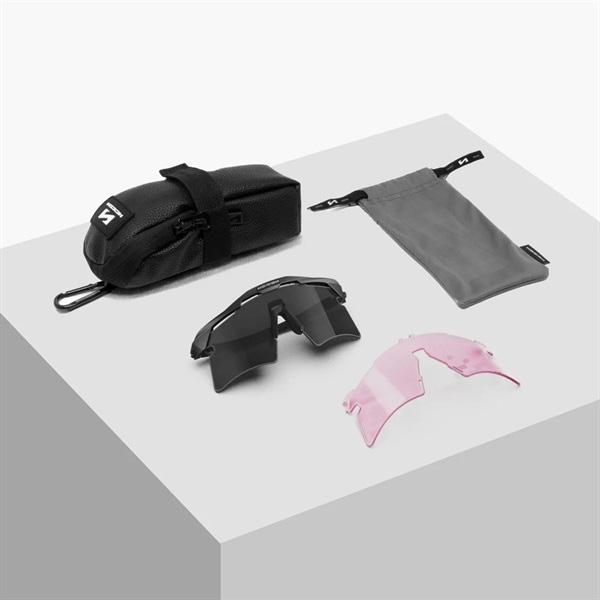 シーコンスポーツ AEROSHADE 2.0 TITANIUM マットブラック/マルチミラーサンバースト+ピンク サングラス_4
