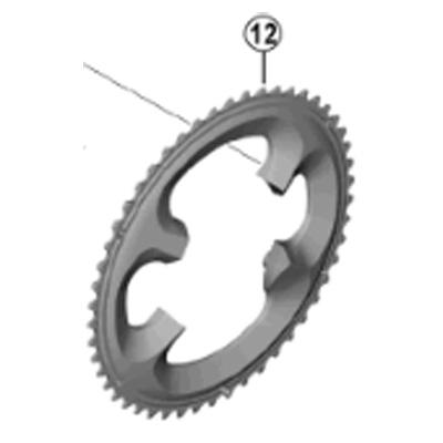 ULTEGRA 50T34T 12速 チェーンリング ブラック　SHIMANO シマノ（SHIMANO） [12]チェーンリング 50T-MS （ブラック）50-34T用