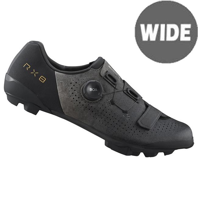 シマノ RX8 (SH-RX801) ブラック ワイドタイプ SPDシューズ : ワールド  