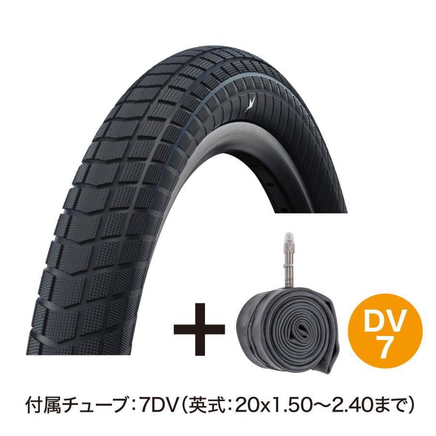 ミニベロ用Panaracer20インチタイヤ、シュワルベチューブ2セット ○シュワルベ ビッグベン チューブセット 20×2.15（55-406） ワイヤー