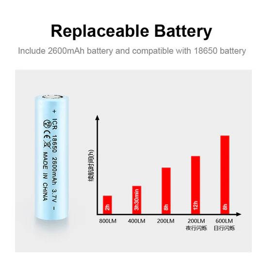 【即納】トゥワイルド BR800S ヘッドライト リモコン無し ブラック  USB-TYPE-C充電 TOWILD |  | 03