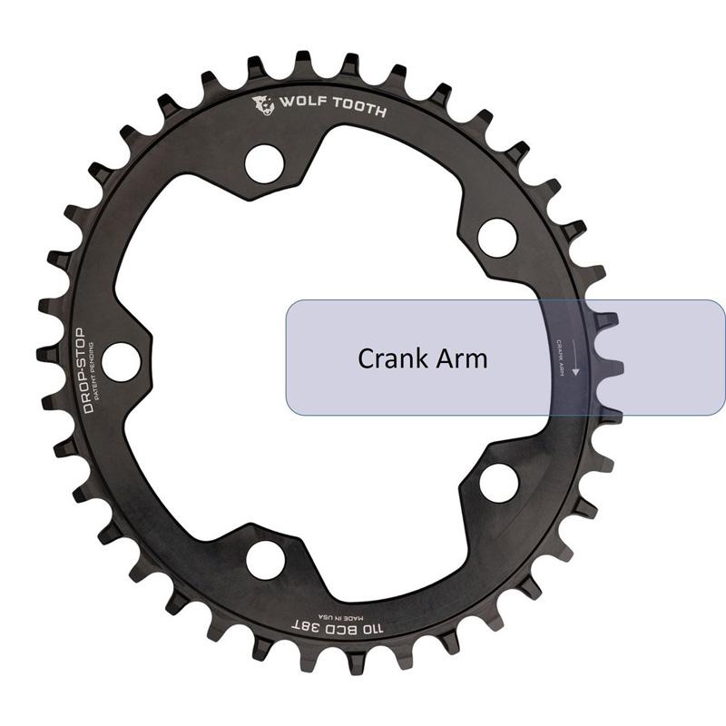 ウルフトゥース 110BCDクランク用 PowerTrac Elliptical（PTE） ワイド/ナロー 楕円チェーンリング compatible with SRAM Flattop Drop-Stop B