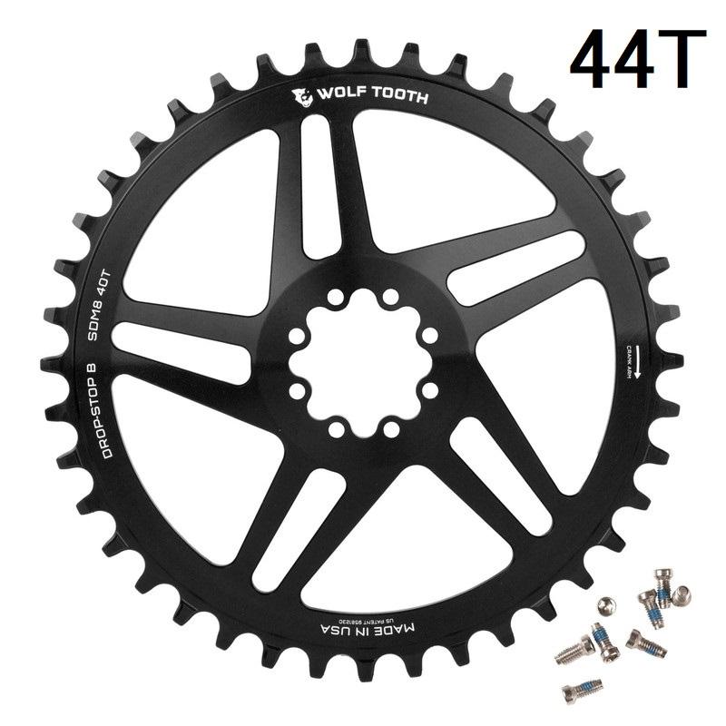 未使用ウルフトゥース Drop-Stop チェーンリング 44T 107BCD WolfTooth ウルフトゥース 107 BCD Chainring for SRAM 44T