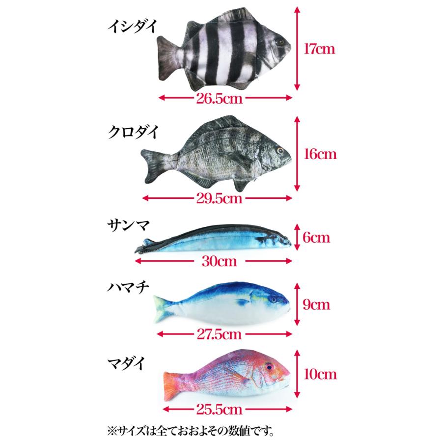 ポーチ 小物入れ 魚型 4種類 ペンケース おもしろグッズ オルルド釣具 送料無料｜worlddepartyafuu｜10