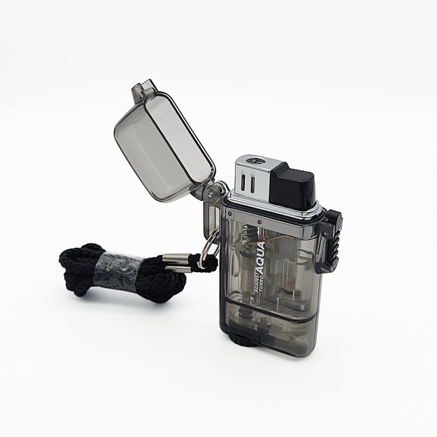 ライター 防水 ターボ式 着火ライター ガス詰替可タイプ ガス注入式 首