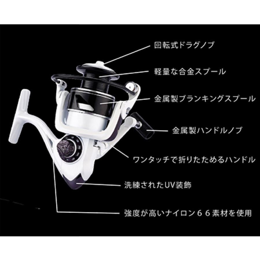 オルルド釣具 スピニングリール ホワイト 2000 リール 送料無料