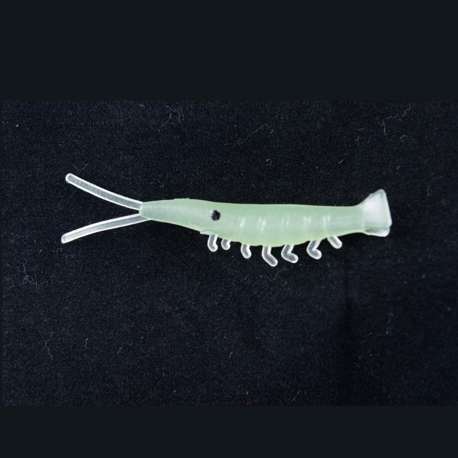 オルルド釣具 ソフトワーム エビ 3-4cm 0.6g 100個入り 夜光
