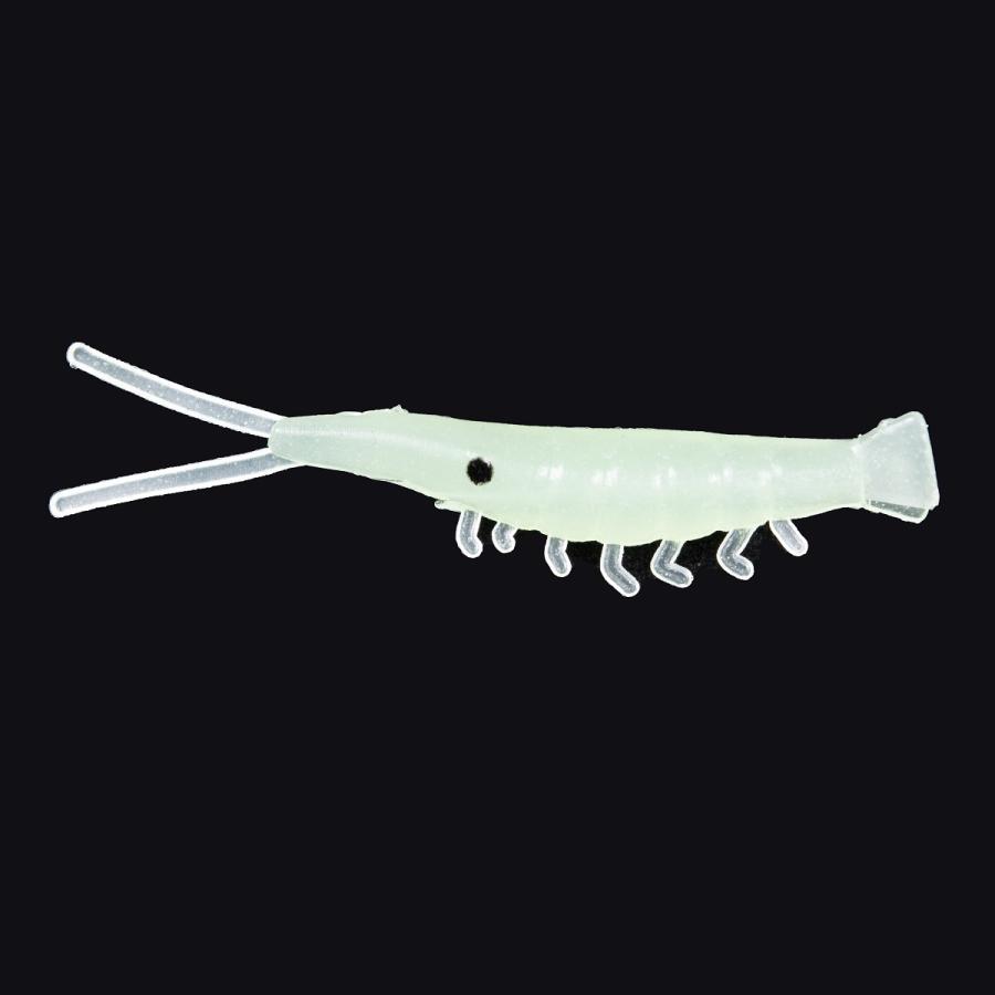 オルルド釣具 ソフトワーム エビ 3-4cm 0.6g 100個入り 夜光