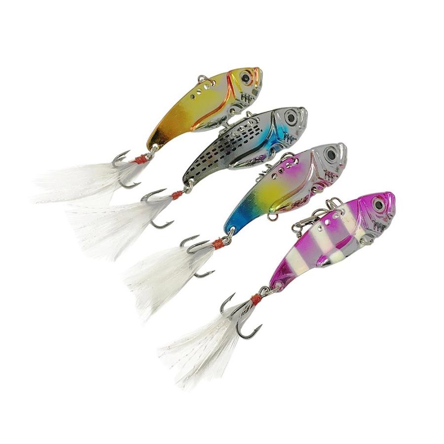 オルルド釣具 メタルバイブ 5.5cm 12.5g 4個セット ルアー 送料無料