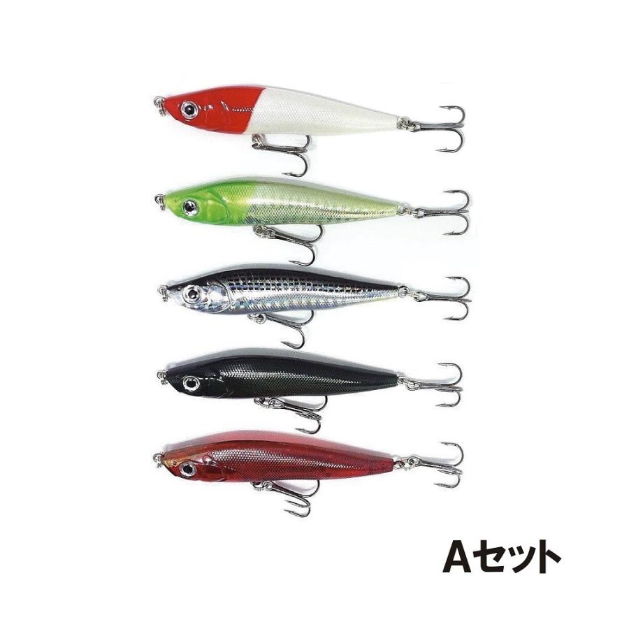 オルルド釣具 シンキングペンシル 5個セット 9.5cm 22g ぶっ飛び