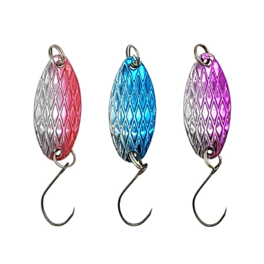 オルルド釣具 スプーン 網目デザインスプーン 3個セット 2.8cm 3g 渓流