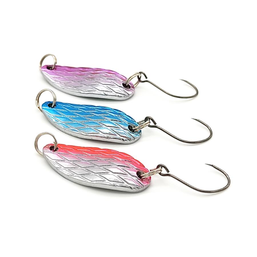 オルルド釣具 スプーン 網目デザインスプーン 3個セット 2.8cm 3g 渓流