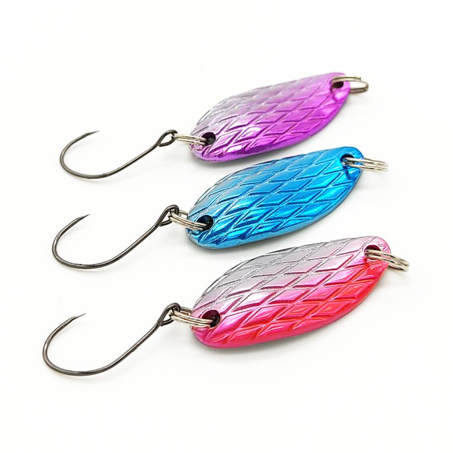 オルルド釣具 スプーン 網目デザインスプーン 3個セット 2.8cm 3g 渓流