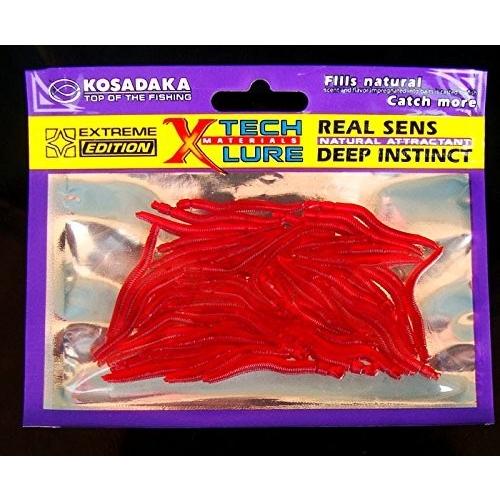 オルルド釣具 ミミズ ワーム 疑似餌 50個入り ソフトルアー 大容量