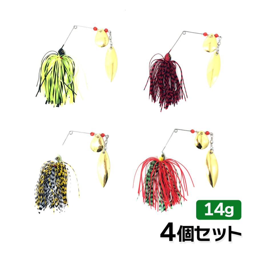 オルルド釣具 釣り具 ルアー スピナーベイト 定番カラー 4個セット 14g 1 2oz 2オンス メーカー再生品