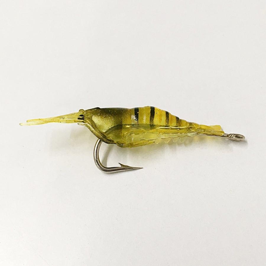 オルルド釣具 ソフトルアー 50mm 5g 10個セット エビワーム 針なし 針