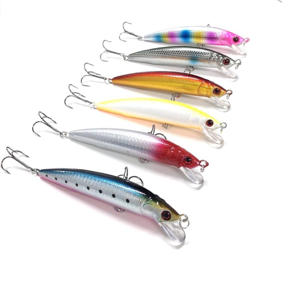 最終価格　ミノー　大量セット　リニージベイト オルルド釣具 ミノー 6個セット 12.4cm 18g スリム設計 飛距離 ルアー
