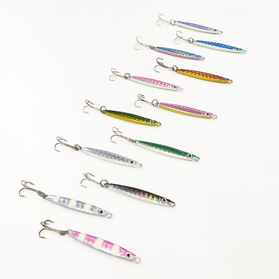 メタルジグ 12個セット 多色　　ま オルルド釣具 メタルジグ 3g 6g 9g 12色セット ルアーセット ルアー