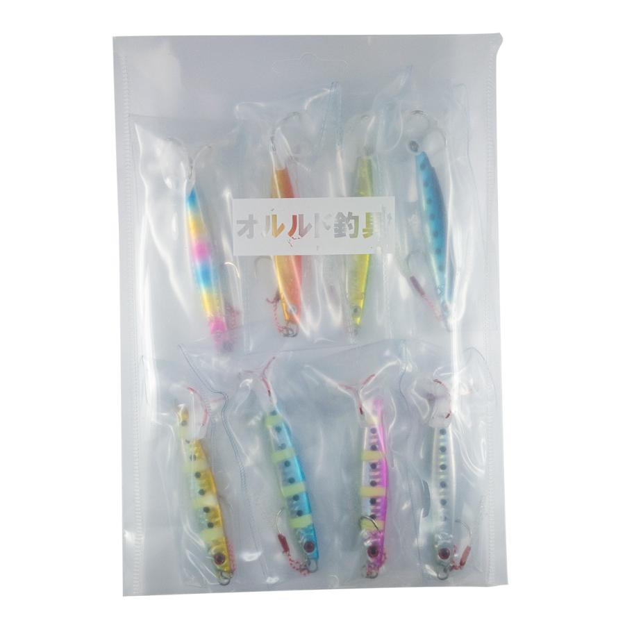 オルルド釣具 メタルジグF 8色 8個セット 7.5cm 25g 8.8cm 40g ルアー