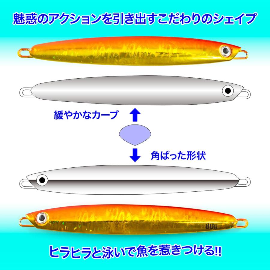 スロージグ 11.3cm 80g 単品 メタルジグ ヘビー ショート ルアー オルルド釣具 送料無料｜worlddepartyafuu｜11