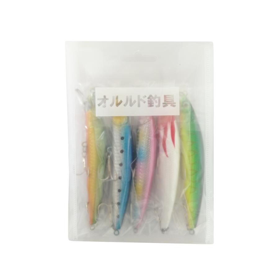 オルルド釣具 ミノーA 5色セット 11.5cm 18g ルアー 送料無料