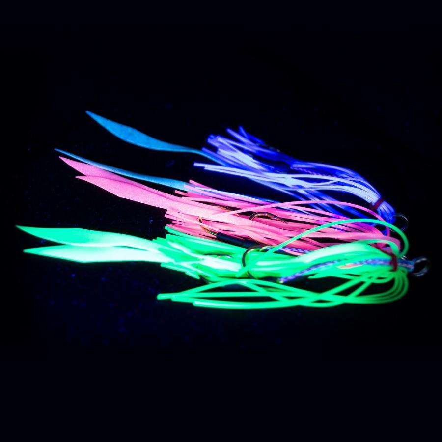 オルルド釣具 ラバージグ 12cm 2g 5色セット ラバースカート タイラバ
