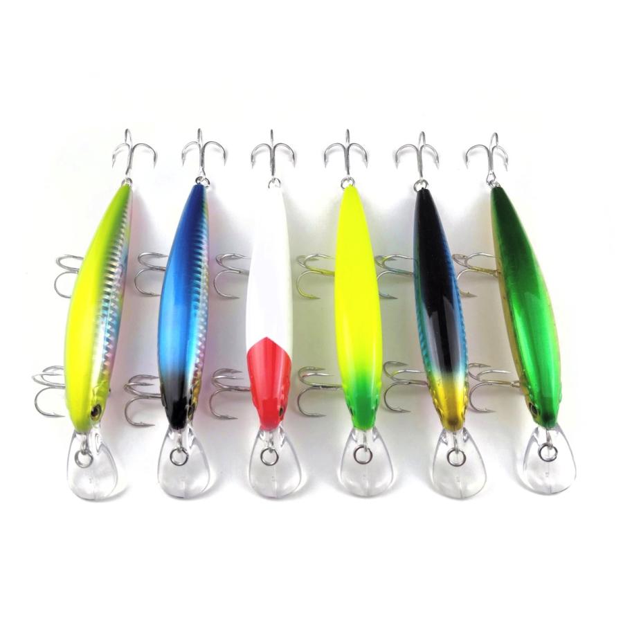 オルルド釣具 シンキングミノーB 6個セット ヘビーウェイト 12.8cm 38g