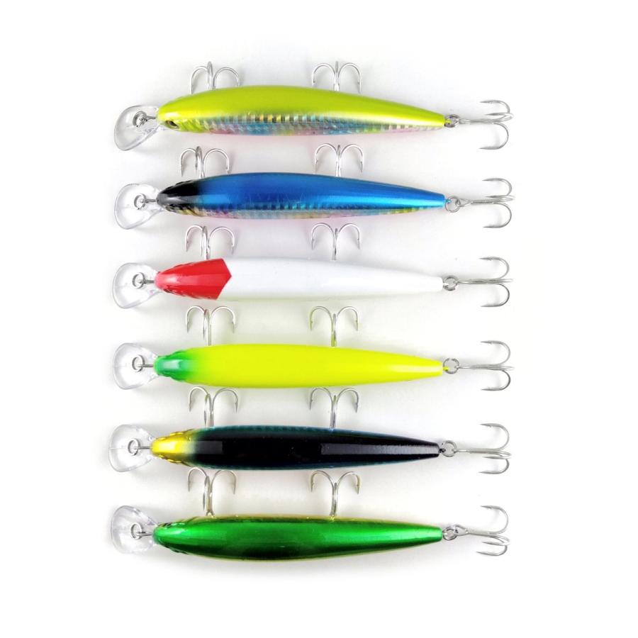 オルルド釣具 シンキングミノーB 6個セット ヘビーウェイト 12.8cm 38g