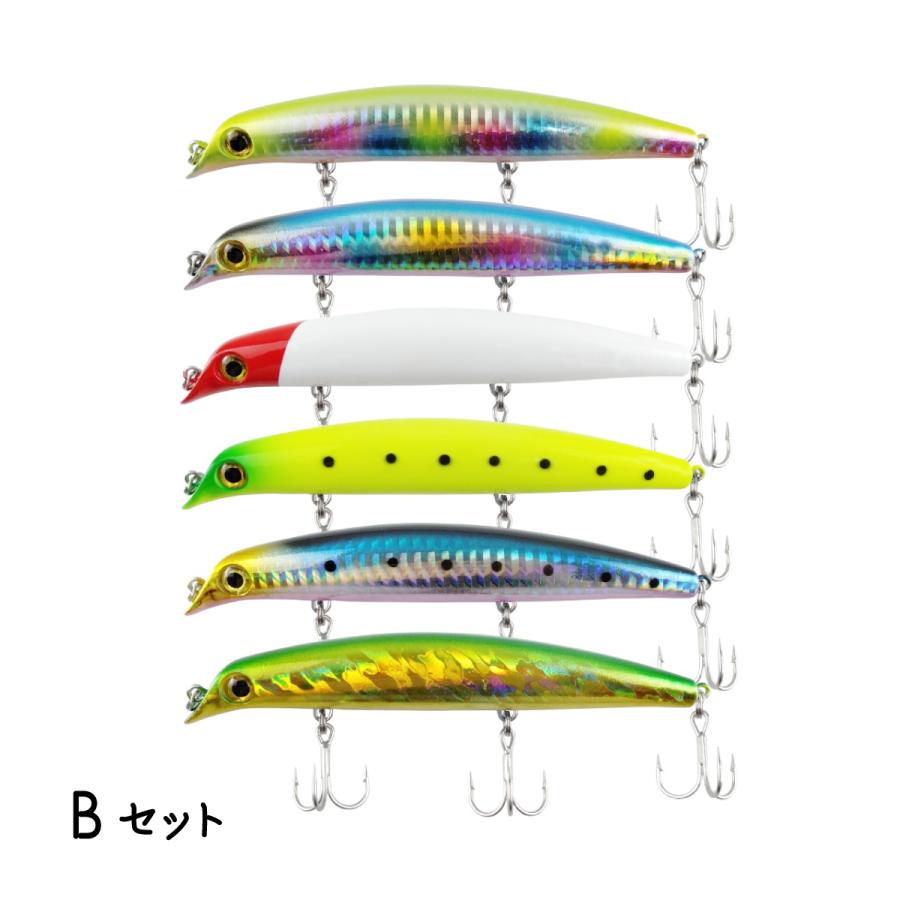 オルルド釣具 釣り具 ルアー リップレスミノーb 6色セット 12cm 16g Qb フィッシングジャパンヤフー店 通販 Yahoo ショッピング