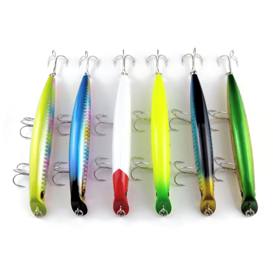 オルルド釣具 ミノー 6色セット 12cm 16g リップレスミノーB ルアー