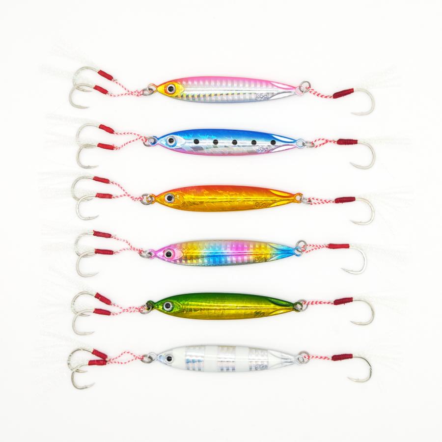 オルルド釣具 スローフォールジグ 6個セット 25g 35g 45g 60g